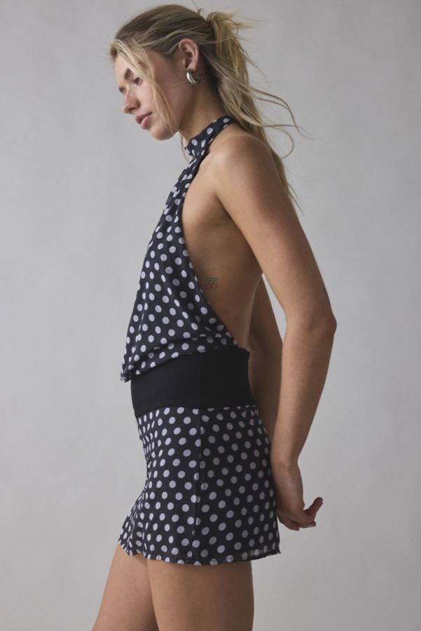 Slide View: 3: Motel Valina Polka Dot Halter Mini Dress