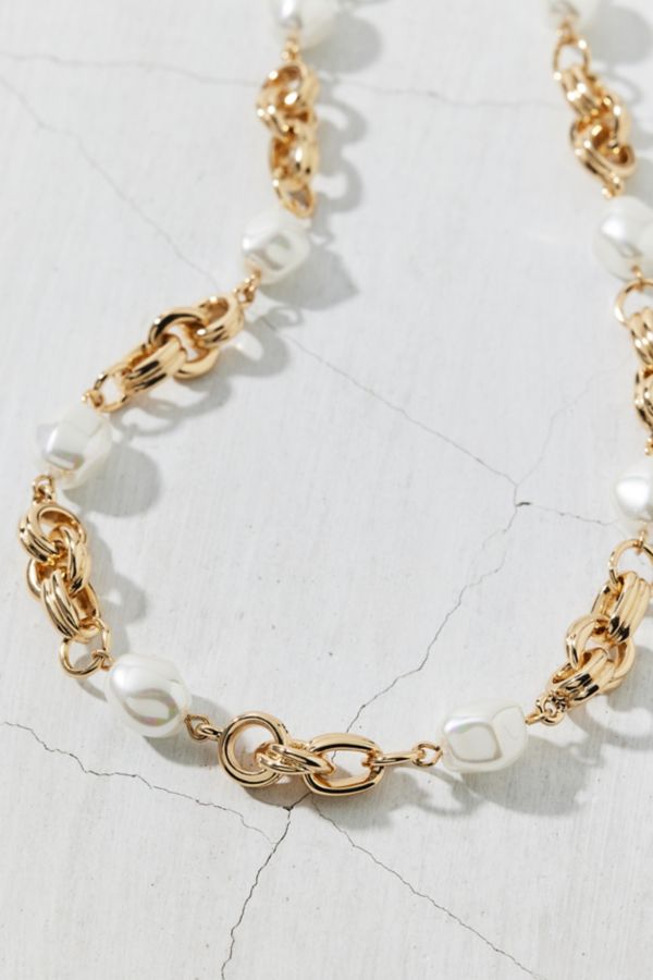 Slide View: 3: Napoli Pearl Chain Necklace