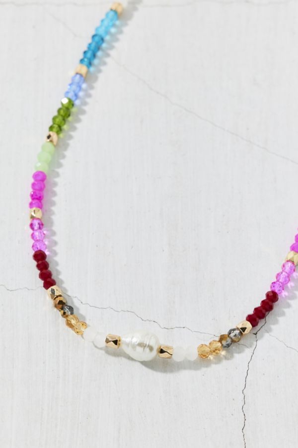 Slide View: 3: Sicily Pearl Beaded Necklace