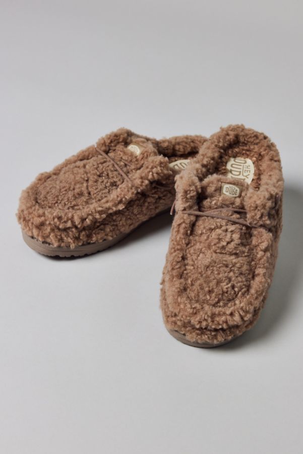 Slide View: 1: HEYDUDE Wendy Fluffy Fleece Slipper