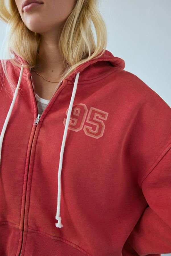 Slide View: 2: Out From Under Hoxton Cropped Zip-Up Hoodie Sweatshirt