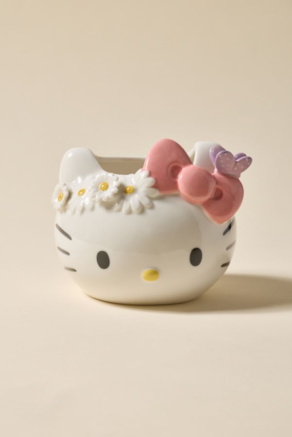 Slide View: 2: Sanrio Hello Kitty Ceramic Butterfly Planter