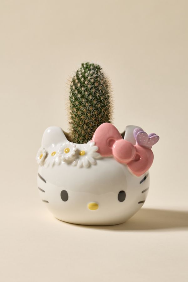 Slide View: 1: Sanrio Hello Kitty Ceramic Butterfly Planter