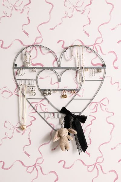 Heart Shape Wall Mounted Jewelry Hanger