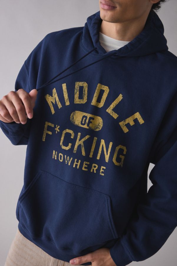 Slide View: 1: Middle Of Nowhere Graphic Hoodie Sweatshirt