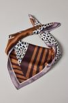 Thumbnail View 1: Striped Animal Print Mix Silky Bandana