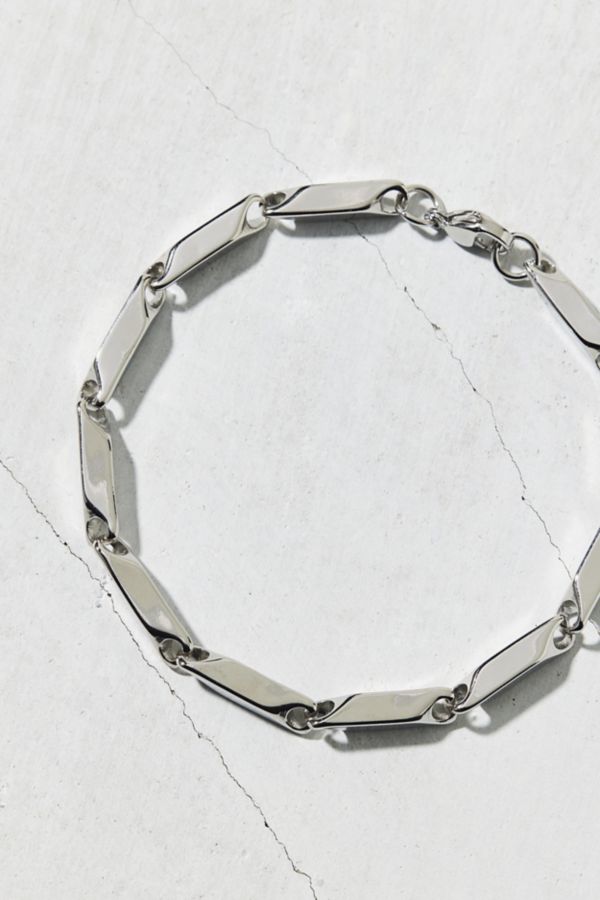 Slide View: 2: Angular Stainless Steel Chain Bracelet