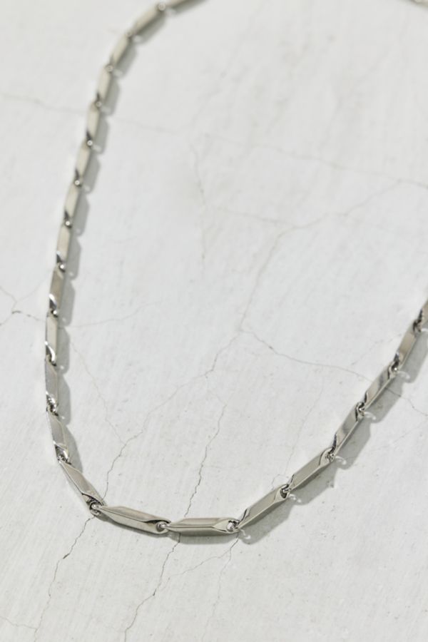 Slide View: 2: Angular Stainless Steel Chain Necklace