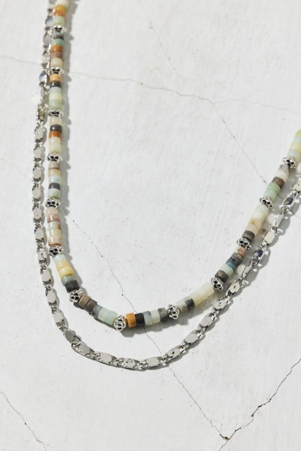 Slide View: 2: Beaded Layered Necklace