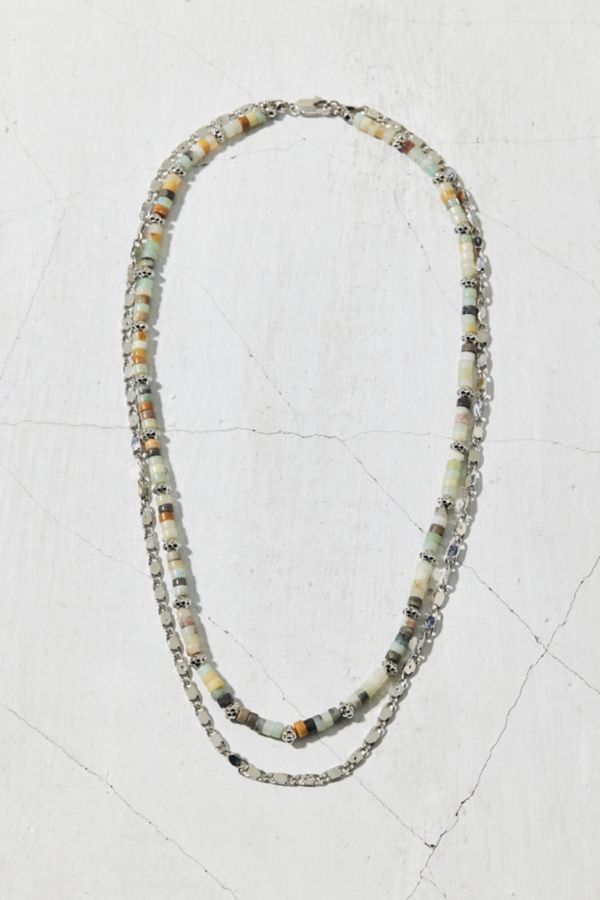 Slide View: 1: Beaded Layered Necklace