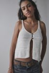 Thumbnail View 4: Kimchi Blue Kiara Split-Front Flyaway Sweater Tank Top