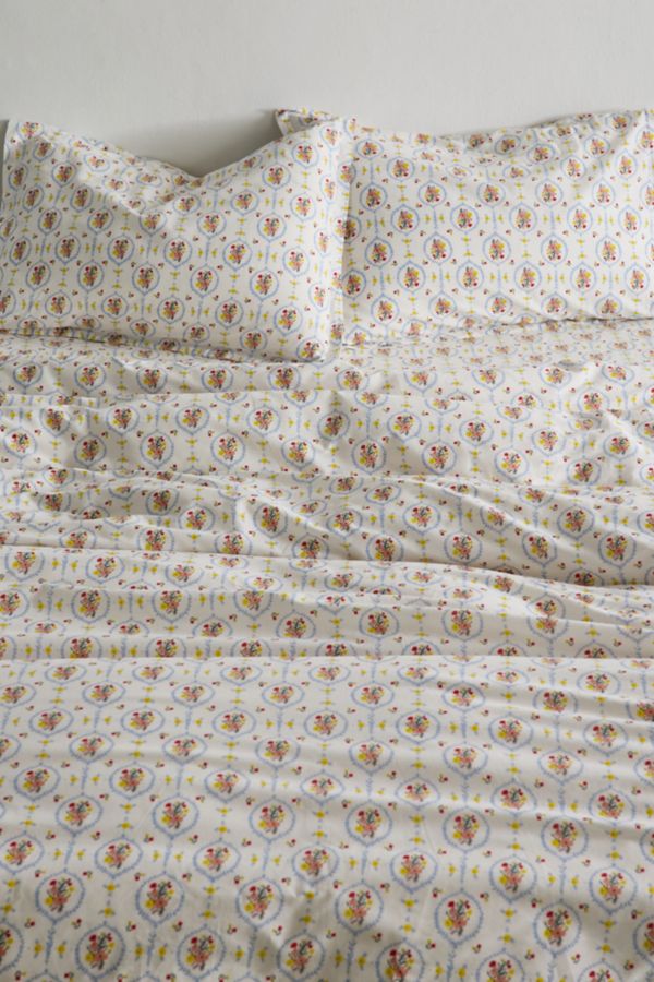 Slide View: 1: Alison Janssen For Society 6 Studio Sweet Posie Vignette Brushed Cotton Duvet Set