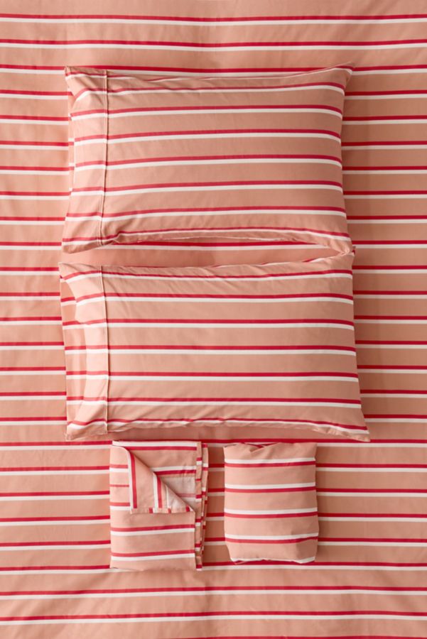 Slide View: 3: Society 6 Double Stripe Brushed Cotton Sheet Set