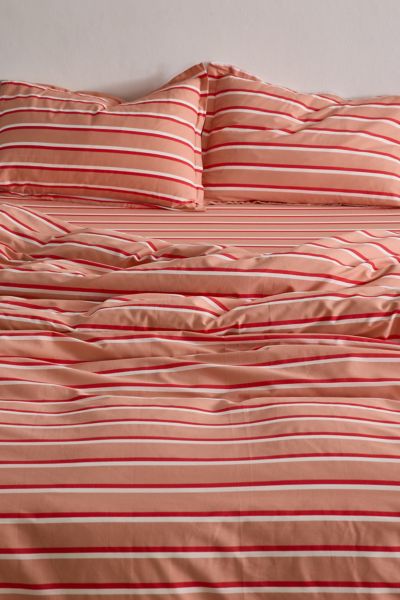 Double Stripe Brushed Cotton Duvet Set