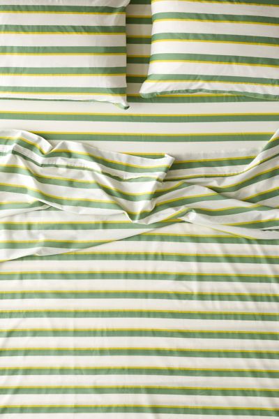 Off-Set Stripe Brushed Cotton Sheet Set