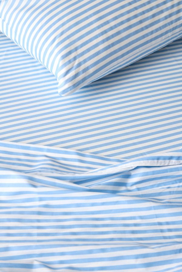 Slide View: 2: Society 6 Simple Stripe Brushed Cotton Sheet Set