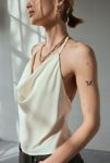 Thumbnail View 2: UO Deja Satin Cowl Neck Halter Cami