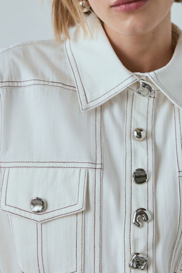 Slide View: 2: Ghospell Meredith Cotton Button-Down Shirt