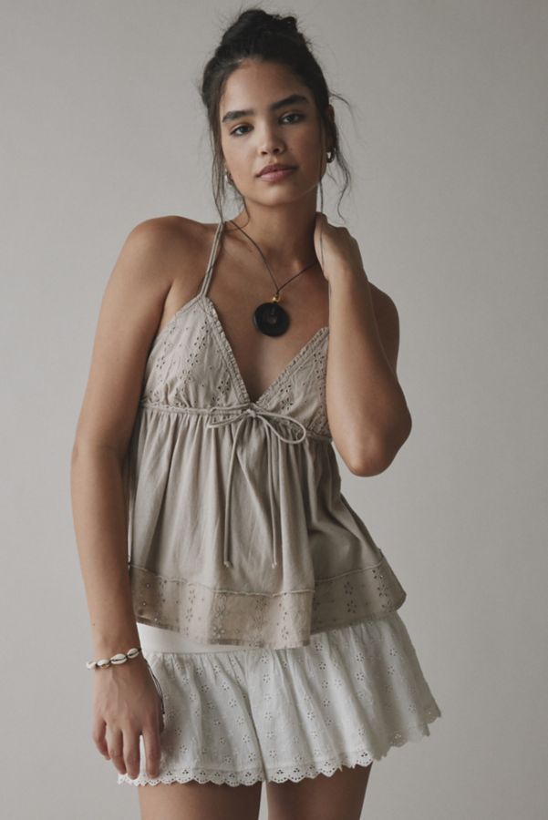 Slide View: 1: Kimchi Blue Bailey Eyelet Lace Babydoll Tank Top