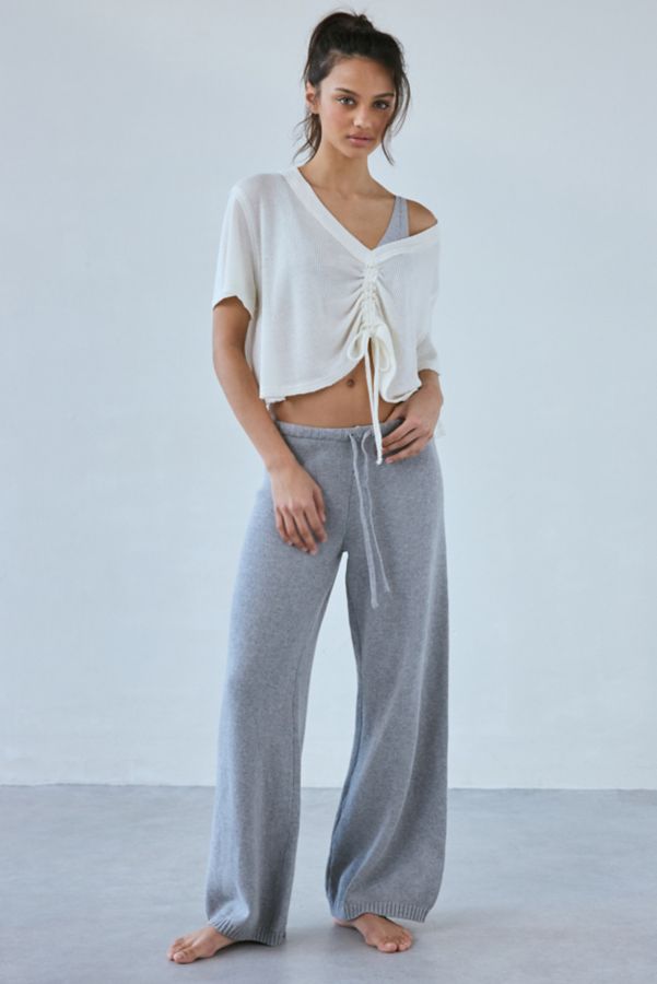 Slide View: 1: Out From Under Willa Cinched Tie-Front Slouchy Tee