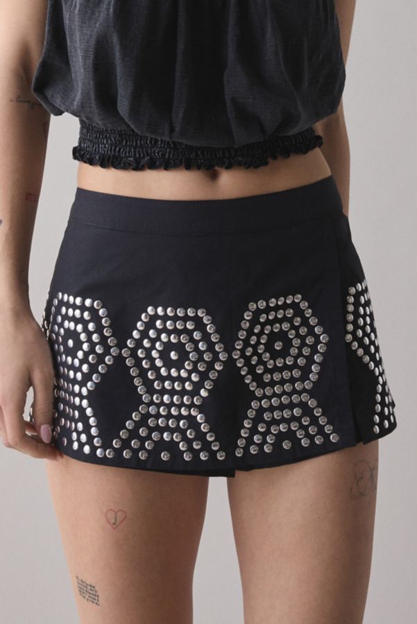 Slide View: 1: Silence + Noise Sky Festival Studded Micro Skort