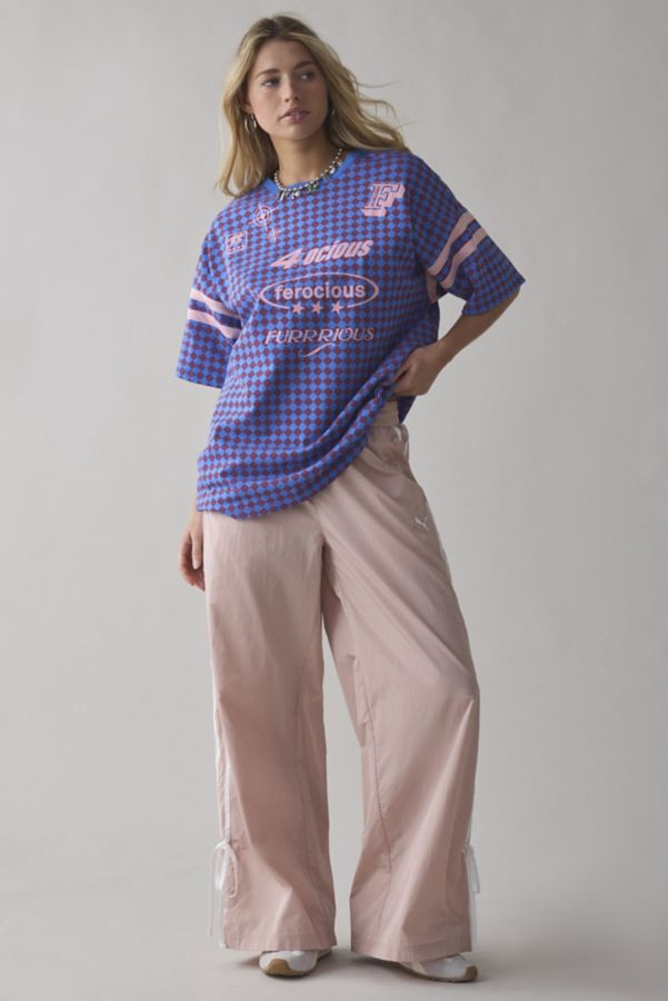 Slide View: 4: BDG Furrious Rowan Graphic Oversized Checkerboard Jersey Tee