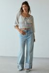 Thumbnail View 3: Kimchi Blue Daylight Smocked Tie-Front Cropped Blouse