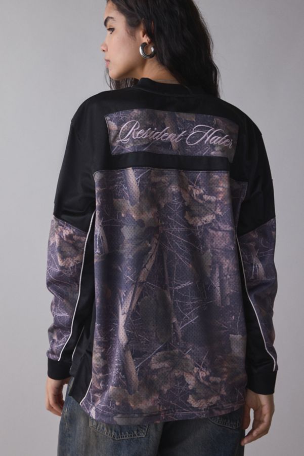 Slide View: 4: Jaded London Resident Hater Graphic Camo Hockey Jersey