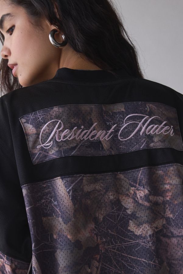 Slide View: 5: Jaded London Resident Hater Graphic Camo Hockey Jersey