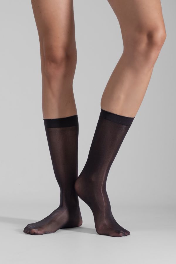 Slide View: 3: LECHERY® Shiny Sheer Sock Set