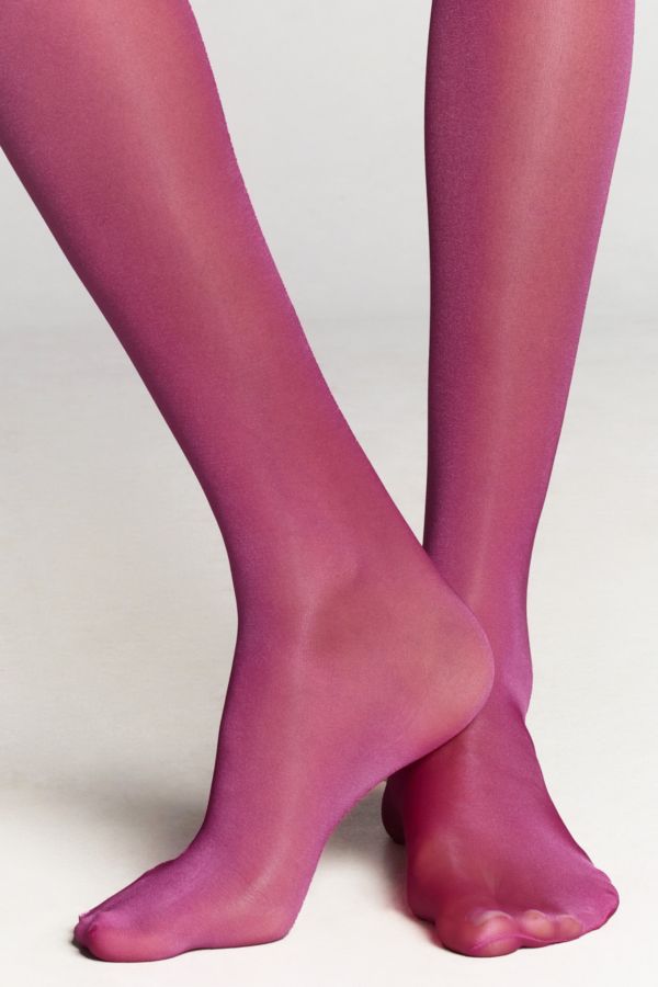 Slide View: 2: LECHERY® Shiny 40 Denier Semi-Opaque Tights