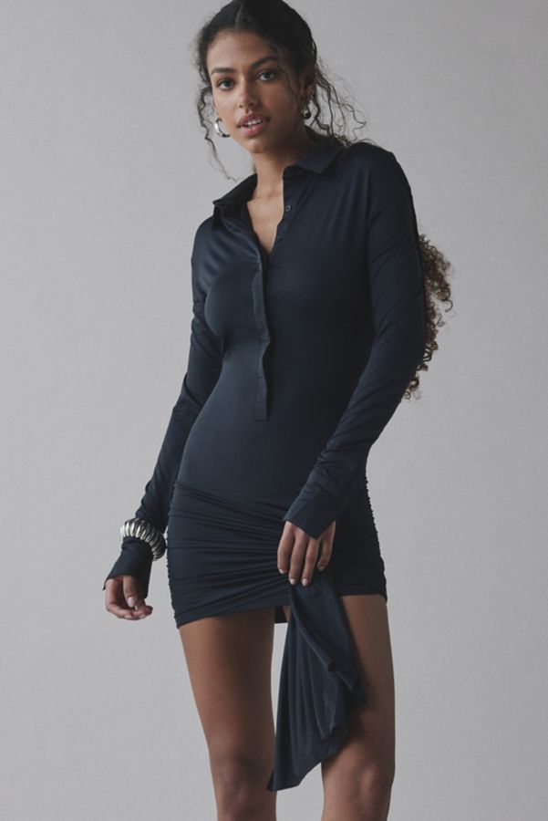 Slide View: 4: Lioness Soho Collared Tie-Front Mini Dress