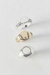 Thumbnail View 1: Athens Stainless Steel Signet Ring Set