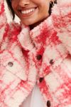 Thumbnail View 3: Glamorous Plaid Fuzzy Shirt Jacket