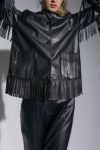 Thumbnail View 1: Arden Vegan Leather Fringe Jacket