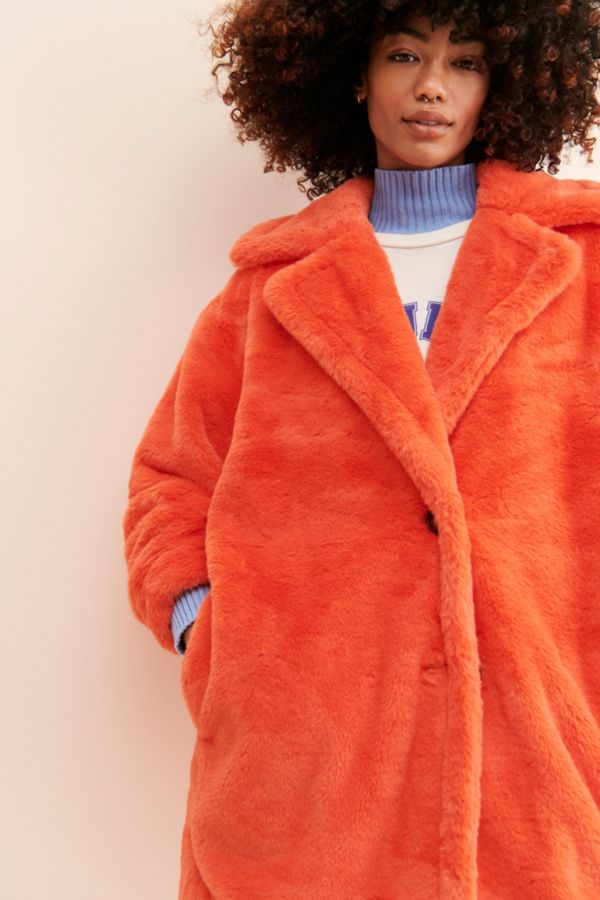 Slide View: 3: Steve Madden Maxwell Faux Fur Coat