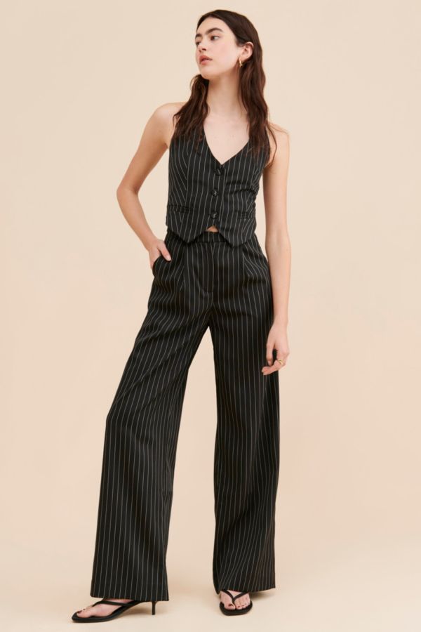 Slide View: 4: Rare London Illusion Waistcoat Jumpsuit