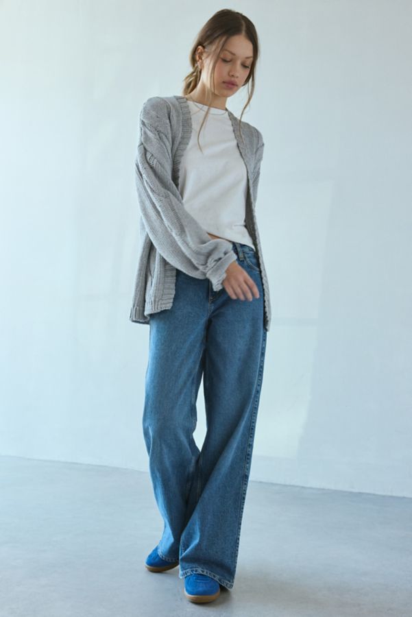 Slide View: 2: BDG Skylar Oversized Cable Knit Cardigan