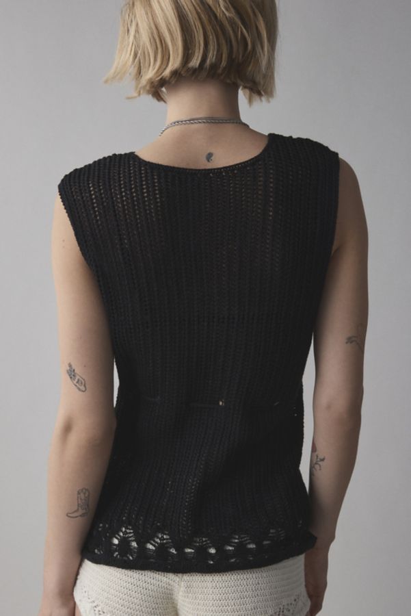 Slide View: 4: UO Kendall Open Knit Tie-Front Sweater Vest