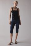 Thumbnail View 3: UO Lizzy Asymmetrical Snap Cropped Halter Top