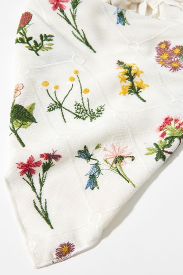 Slide View: 3: Bouquet Embroidered Headscarf