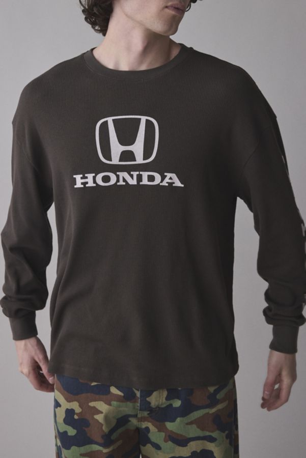 Slide View: 1: Honda Logo Graphic Thermal Long Sleeve Tee