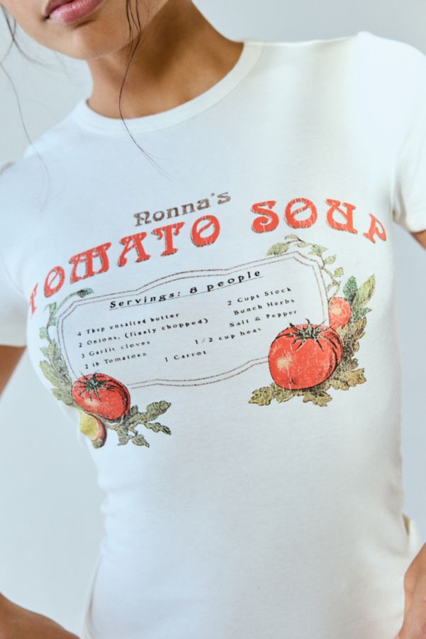 Slide View: 2: Nonna’s Tomato Soup Recipe Graphic Baby Tee