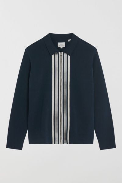 Ben Sherman Textured Zip Through Sweater