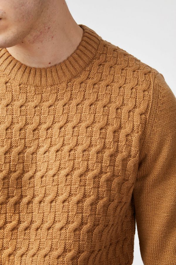 Slide View: 4: Ben Sherman Cable Textured Crew Sweater