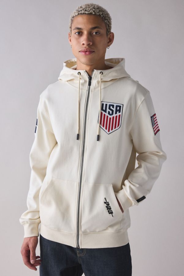 Slide View: 1: Pro Standard US Soccer Full Zip Hoodie Sweatshirt