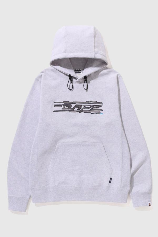 Slide View: 1: BAPE Embroidery Pullover Hoodie Sweatshirt