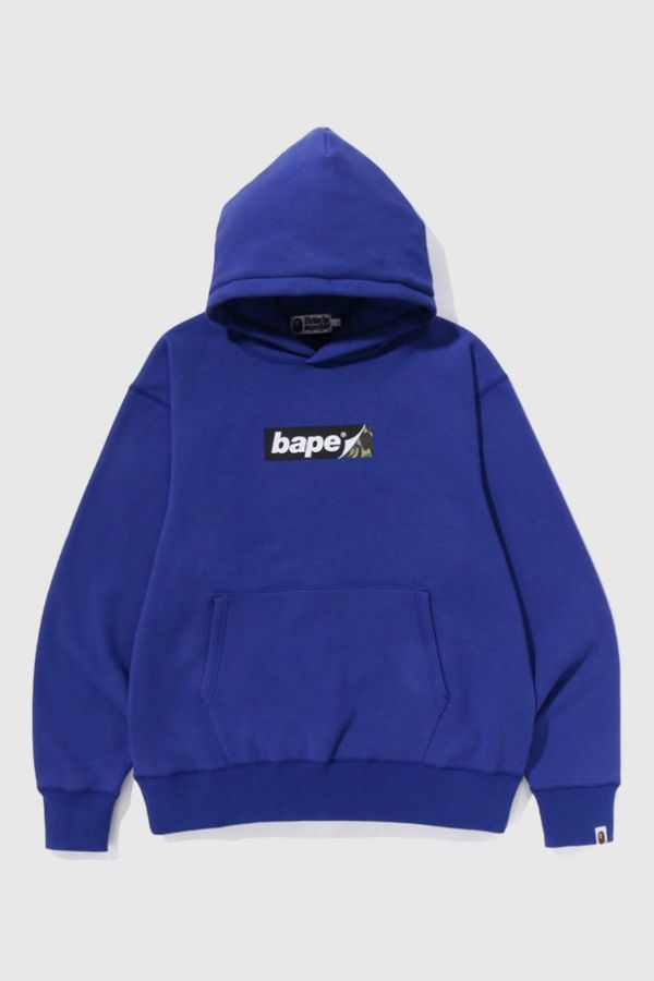 Slide View: 1: BAPE Smooth Logo Relaxed Fit Hoodie