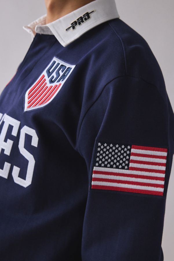 Slide View: 4: Pro Standard US Soccer Long Sleeve Polo Shirt