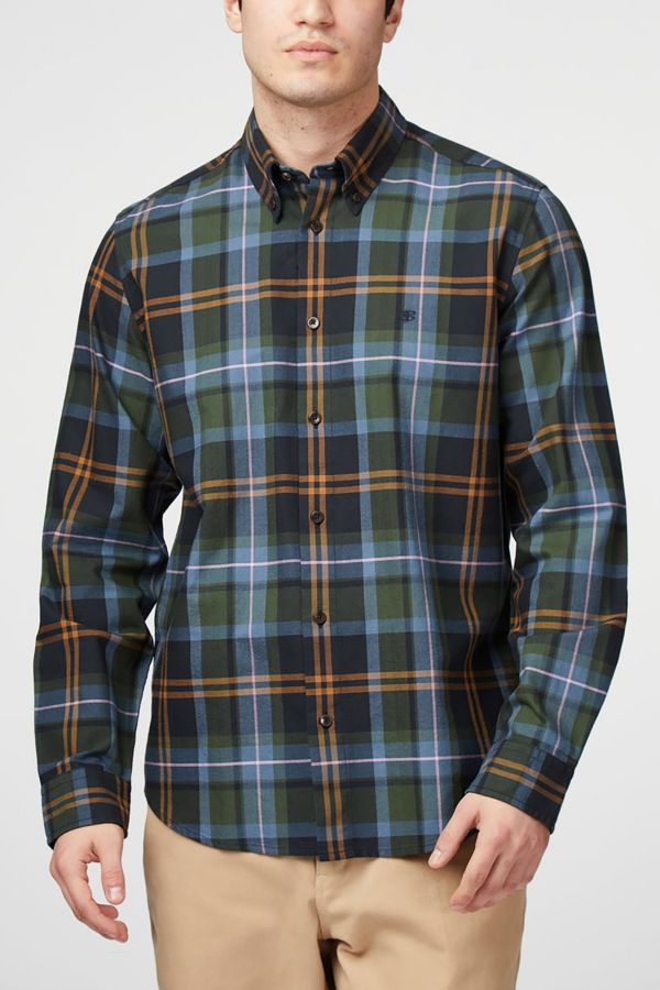 Slide View: 2: Ben Sherman Oversized Tartan Check